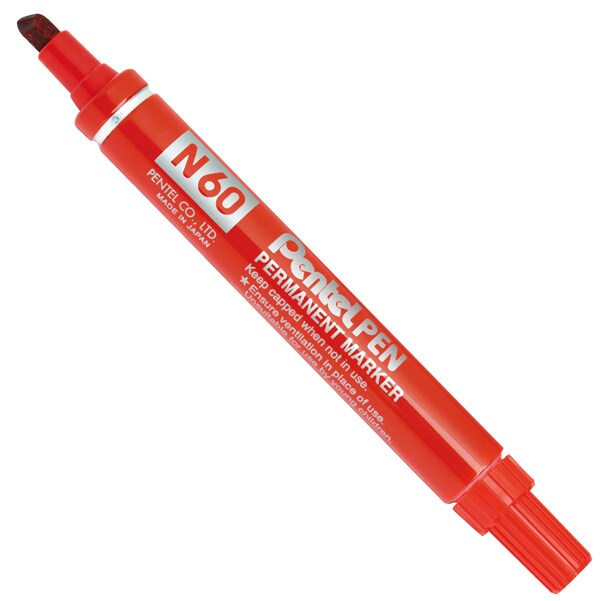 Pentel Permanent-Marker N60, rot, Keilspitze