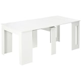 thumbnail of HOMCOM Mesa de Jantar Extensível para 4-6 Pessoas com Lateral Abatível Mesa Auxiliar Multifuncional 180x85x75cm Branco
