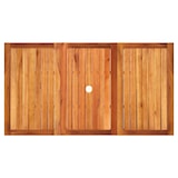 thumbnail of vidaXL Gartentisch Grau 140x80x75 cm Poly Rattan Akazienholz
