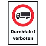 thumbnail of Durchfahrt verboten LKW Symbol Schild A2 (420x594mm)