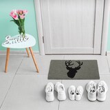 thumbnail of Relaxdays Fußmatte Kokos, Türvorleger Hirsch, 40x60 cm, rutschfest, wetterfest, Fußabtreter innen & außen, grau-schwarz