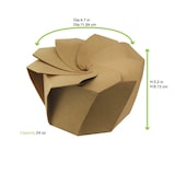 thumbnail of PACKNWOOD - 100u - Caja plegada de cartón kraft "Origami"  H80mm 650ml - 210GAMI750K