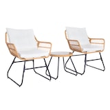 thumbnail of SVITA AMALFI Rattan Sitzgruppe Outdoor Gartenlounge 2 Personen Balkonset Natur