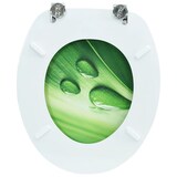 thumbnail of vidaXL Toilettensitz mit Deckel MDF Grün Wassertropfen-Design