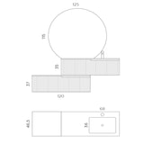 thumbnail of AQA Design Composizione da bagno in MDF vasca DX 4 pezzi VENERE rosa cipria cm. L.200 P.45 H.190 MPVE54-CIP