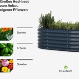 thumbnail of High Grow Extended Hochbeet 150 x 43 x 60cm Stahl-Wellblech einfacher Aufbau rost- und frostsicherAnthrazit