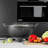 thumbnail of PRINCESS Wok eléctrico, 30 cm de diámetro, Capacidad 7 L, Termostato regulable, Tapa transparente, Base antideslizante, 1400W