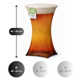 thumbnail of Stehtischhusse Stretch für Bistrotisch Motiv Ø 60-65x110-120 cm Bierglas