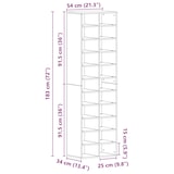 thumbnail of vidaXL Schuhschrank Schwarz Eichen-Optik 54x34x183 cm Holzwerkstoff