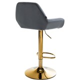 thumbnail of Sgabello da bar Braga in velluto oro grigio scuro