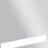 thumbnail of HOMCOM armario de baño con espejo y luz LED mueble espejo de pared con 2 estantes de almacenamiento e interruptor táctil para dormitorio 50x15x60 cm