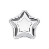 thumbnail of 6 Teller Stern Silber Folie