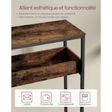 thumbnail of Helloshop26 - Mesa de entrada mesa de apoio mesa lateral estreita de 2 níveis com compartimentos semiabertos 24 x 100 x 80 cm para 12_0007998