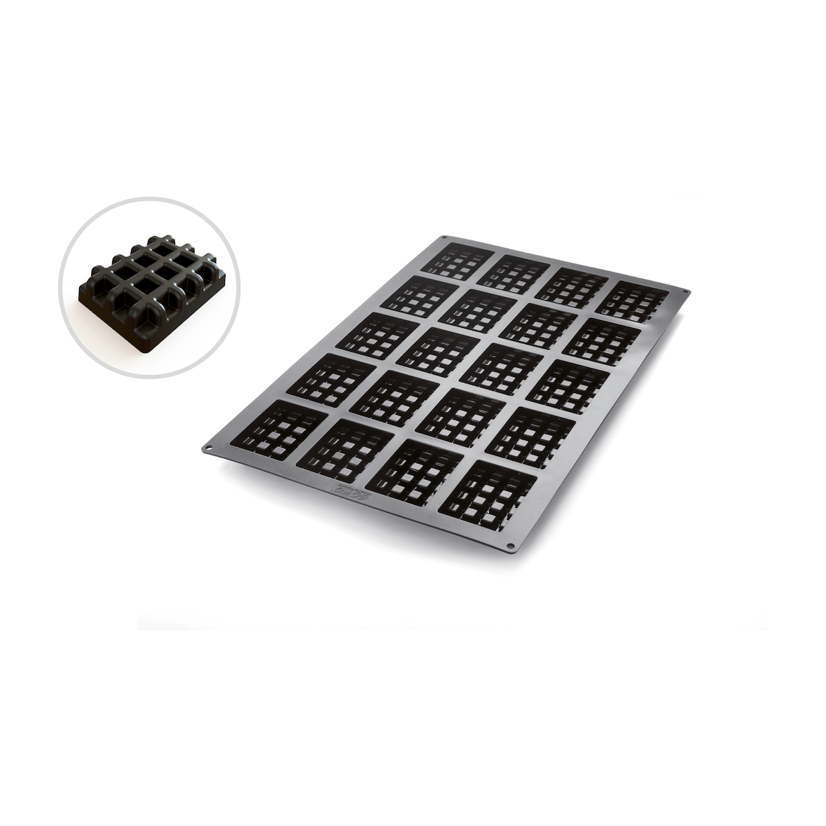 Schneider - Silikonbackform - Waffel, 40 x 60 cm, Abm. 95 x 70 mm, Höhe: 24 mm