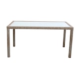 thumbnail of BS COM Tavolo intreccio e piano in vetro 150x90 Wicker 150x90x75 cm Marrone