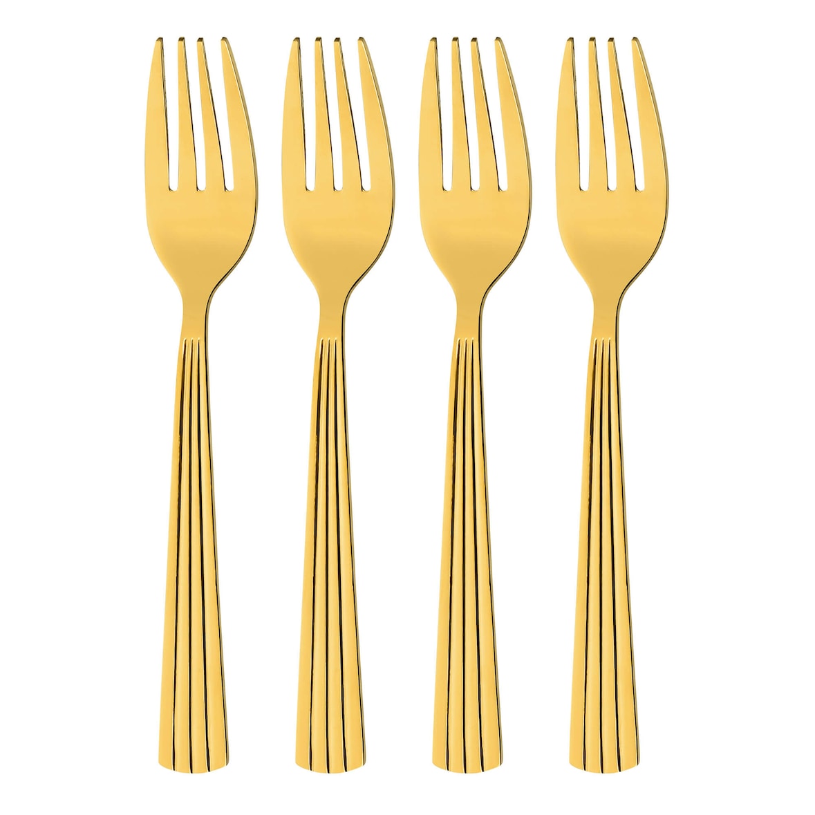 Kuchengabeln, Serie Athen, 4-teilig, gold, Edelstahl