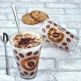 thumbnail of 12tlg Latte Macchiato Set - 6x CREMONA Gläser orange + 6x TWIST Latte Macchiato Löffel - 0806137 & 747-480