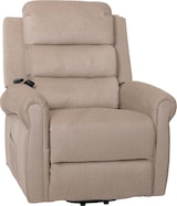 thumbnail of BERLINLODGE Massage-Fernsehsessel, HxBxT 138x86x168 cm, Sitzhöhe 49 cm, Liegefunktion Aufstehhilfe Massage Heizfunktion, Stoff 220g/m² Chenille, Creme