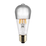 thumbnail of Bombilla LED E27 ST64 medio espejo Plata 8W