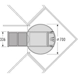 thumbnail of Rondo 1 plus, Abfallsammler für Eckschränke, hellgrau