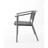 thumbnail of METRO PROFESSIONAL Cadeira empilhável com braços, alumínio/revestimento têxtil, cinzento escuro/cinzento