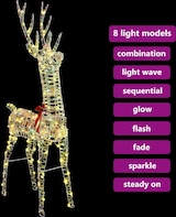 thumbnail of vidaXL 3D Rentier mit 140 LEDs Warmweiß 128 cm Haustier