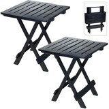 thumbnail of 2x Gartentisch Beistelltisch Tisch Klapptisch Kunststoff 50x45x43cm Schwarz