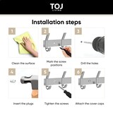 thumbnail of TOJ Living Perchero de pared – 6 ganchos – 45 cm – acero inoxidable – blanco – colgador