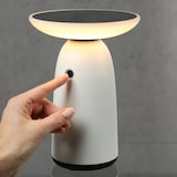 thumbnail of LED Solar Tischleuchte weiß 3 Lichtstufen Tischlampe Dekoleuchte Garten Terrasse