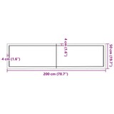 thumbnail of vidaXL Wandregal Dunkelbraun 200x50x(2-6)cm Massivholz Eiche Behandelt