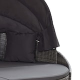 thumbnail of vidaXL Outdoor-Sonneninsel mit Dach Poly Rattan Grau