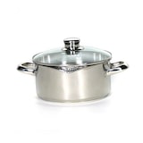 thumbnail of Batería de Cocina en Acero Inoxidable (11 piezas), 4 Cazuelas (16 cm, 18 cm, 20 cm y 24 cm), 1 Cazo (16 cm), 1 SarténGgrill (20 cm), 5 Tapas