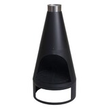 thumbnail of Stufa camino focolare riscaldamento da esterno HWC-K90 acciaio 124x43cm nero