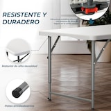 thumbnail of Yoevu - Mesa plegable de resina 120 cm compacta, resistente y fácil de transportar para interior y exterior