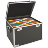 thumbnail of Hängemappenbox ca. 30 Mappen 398x345x375mm schwarz/chrom Packung mit 2 Stück