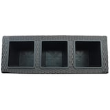 thumbnail of METRO PROFESSIONAL Blumentopf/Raumtrenner mit 3 Pflanzeinsätze Barbados, Polyrattan, schwarz