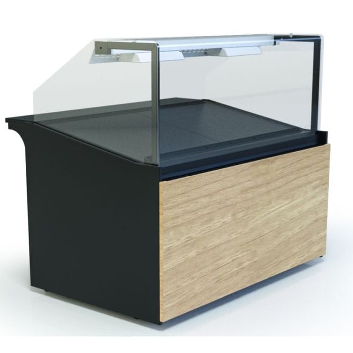 KBS verwarmde toonbank bakkerij verkoopbalie 1330x985x1200 mm rechte glasconstructie 230 V