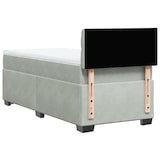thumbnail of vidaXL Boxspringbett mit Matratze Hellgrau 90x190 cm Samt