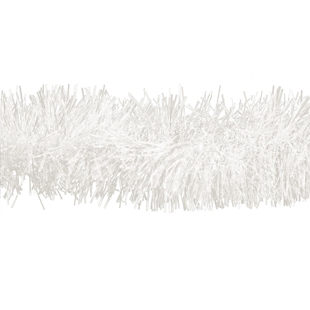 3m Weihnachtsgirlande 10cm Lamettagirlande Weihnachtsbaumgirlande Dekogirlande Weihnachten Christbaumgirlande Lametta Girlande Fasching Weiß