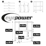 thumbnail of 120 kg Edelstahl Küchenregal 3 Böden 73x40x77 Schwerlast Metallregal Standregal