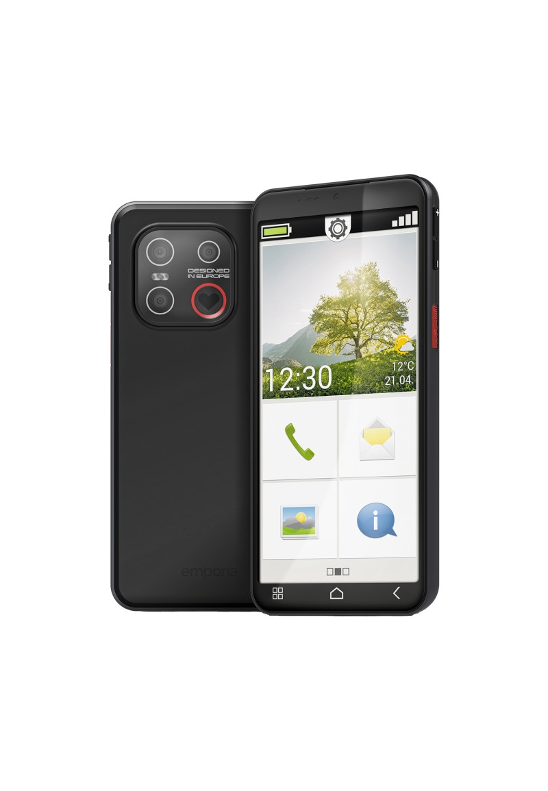 Emporia SMART.7lite, Senioren-Smartphone, Android 15, 128GB, 256GB MicroSD Slot