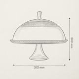 thumbnail of Plato Tarta con Pie + Tapa 31 cm.
