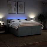 thumbnail of vidaXL Boxspringbett mit Matratze Dunkelgrau 200x200 cm Stoff