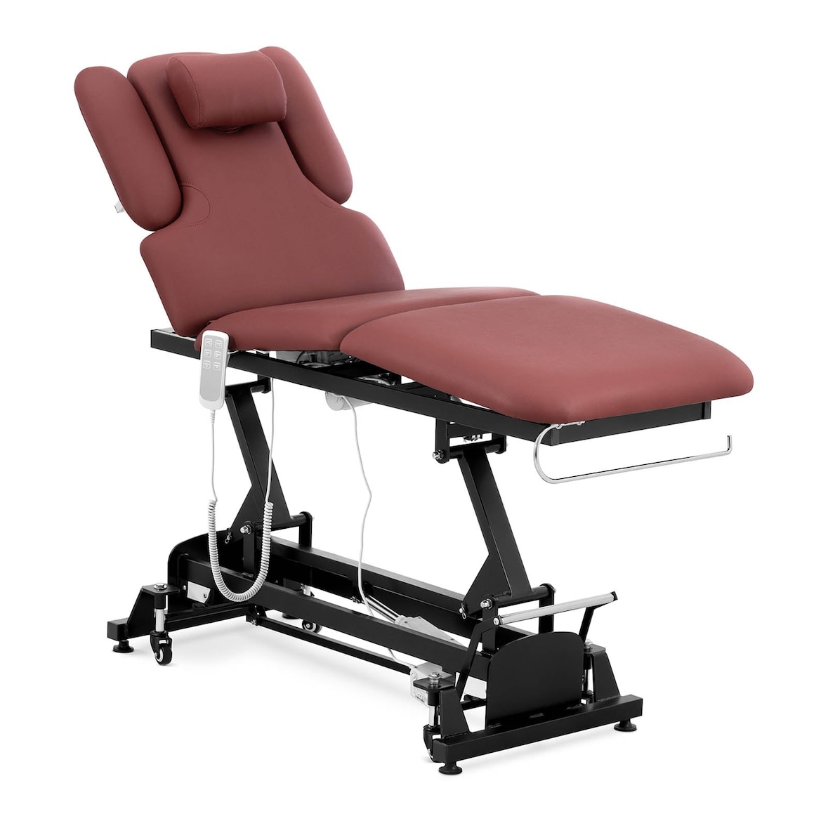 Helloshop26 - Massageliege - 3 Motoren - 250 kg - schwarz/weinrot 14_0007760
