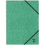 thumbnail of Bene Dreiflügelmappe Vario DIN A4 Grün Karton mit Gummizug-Verschluss 24,5 x 32 cm