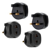 thumbnail of Intirilife 4x Steckdosen Adapter in SCHWARZ - 4er Set UK Typ G auf USA Typ A Stromadapter Reisestecker für z.B. Amerika, Japan, Kanada, Thailand