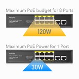 thumbnail of CUDY FS1010PG 8-Port 10/100M PoE+ Switch 2 Gigabit Uplink Ports 120W