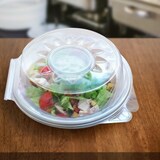 thumbnail of 25x Salatschalen klar mit Dipfach im Domdeckel  1600ml PP