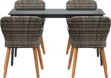thumbnail of vidaXL 5-teilige Garten Essgruppe Grau Poly Rattan