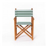 thumbnail of NARDINI FORNITURE Sedia regista finitura in legno impregnato tela Bianco e verde a riga larga l49xh87xp57 Cm Forte Dei Marmi